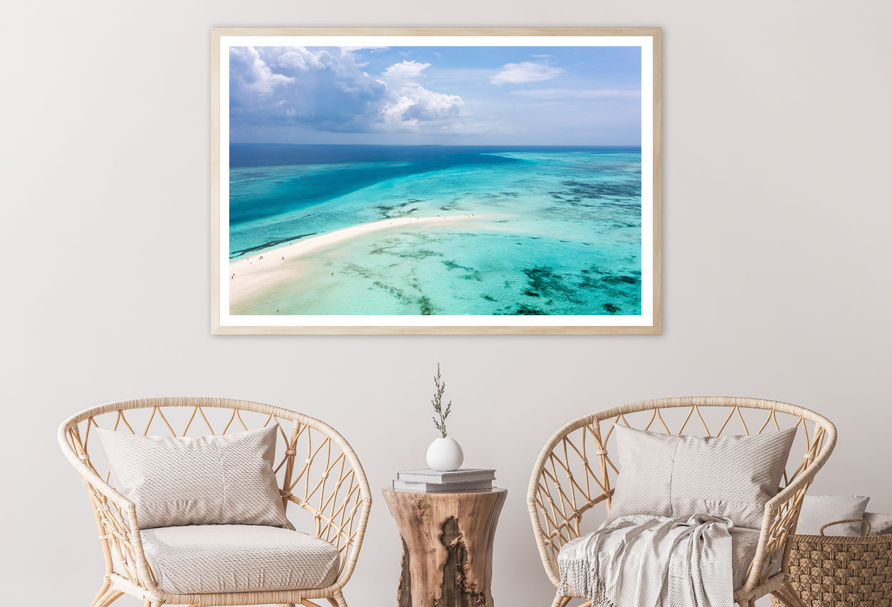 Island In Clear Blue Indian Ocean Home Decor Premium Quality Poster Print Choose Your Sizes