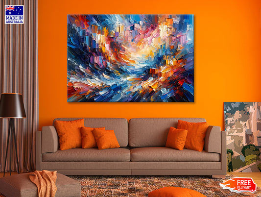 Colorful Textured Oil Paint Art Print 100% Australian Made