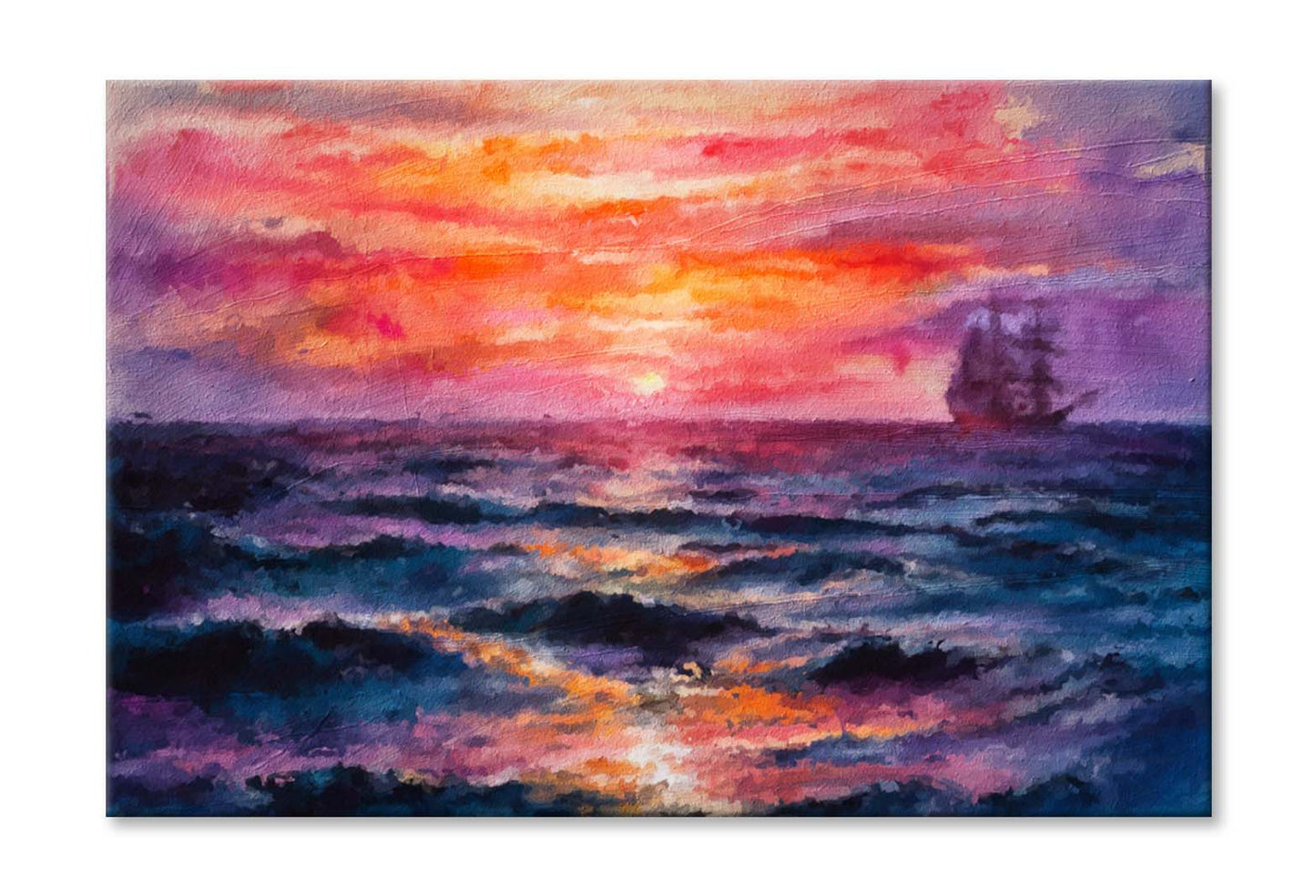 The Multicolored Sea, Sunset on the Horizon Wall Art Limited Edition High Quality Print