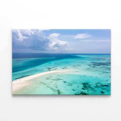 Island In Clear Blue Indian Ocean Print 100% Australian Made - Bella Home Decor