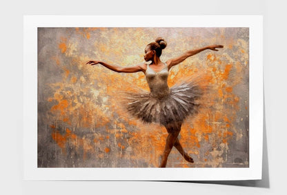 Ballerina Girl Oil Painting Wall Art Limited Edition High Quality Print