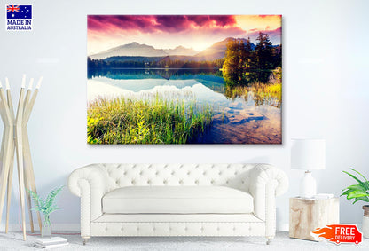 Mountain Lake In National Park High Tatra Wall Art Decor 100% Australian Made - Bella Home Decor