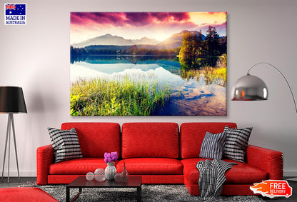 Mountain Lake In National Park High Tatra Wall Art Decor 100% Australian Made - Bella Home Decor