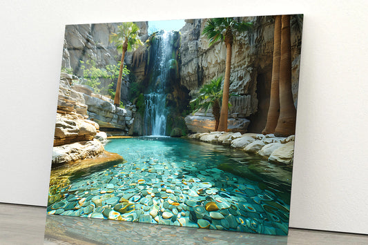 Waterfall in the Park Acrylic Glass Print Tempered Glass Wall Art 100% Made in Australia Ready to Hang