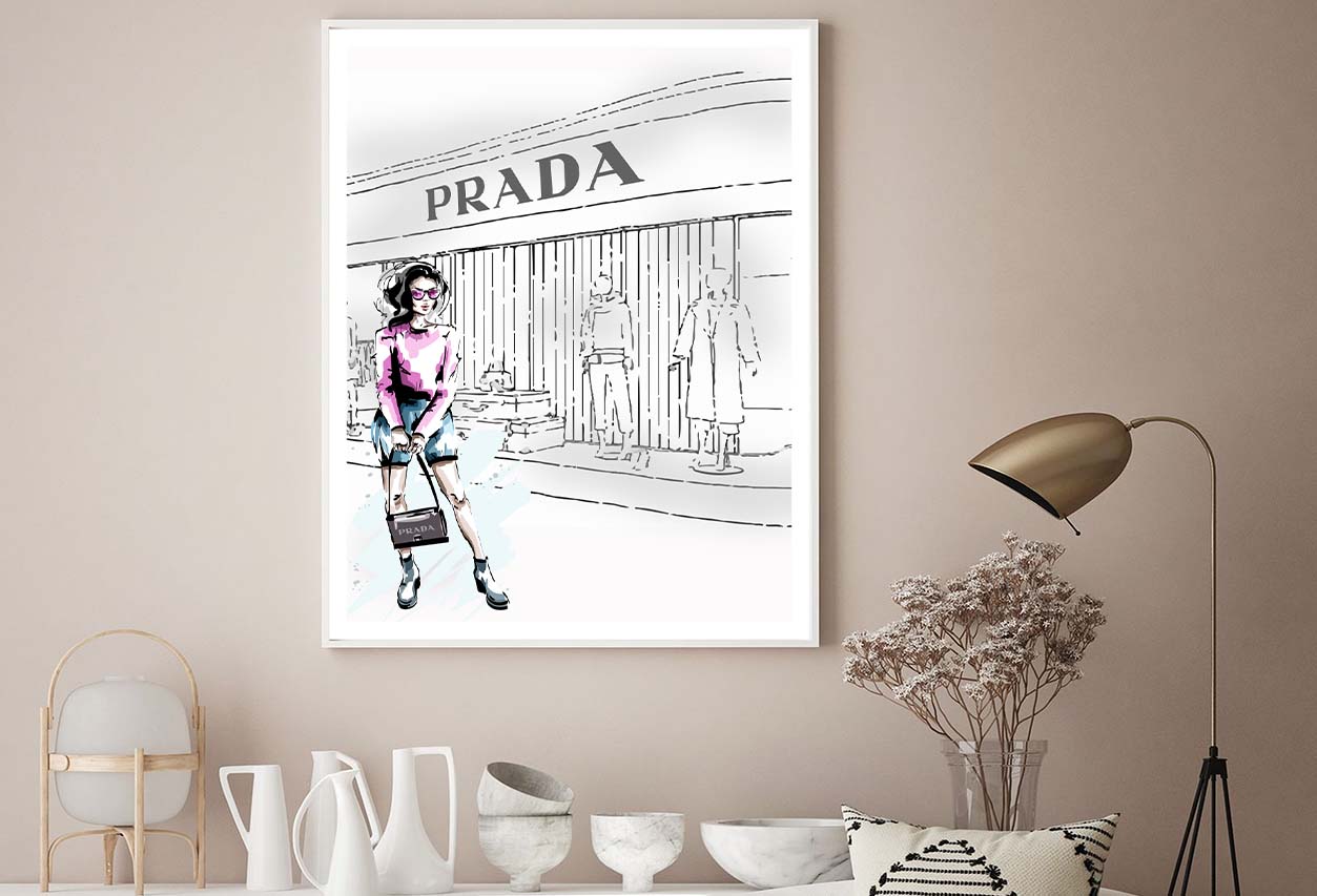 Fashion Girl with Specs Fashion Art Design Home Decor Premium Quality Poster Print Choose Your Sizes