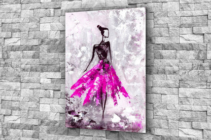 Pink Abstract Woman UV Direct Aluminum Print Australian Made Quality