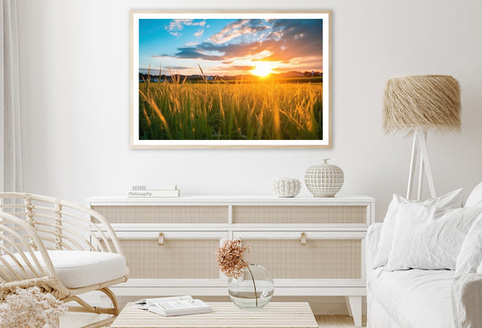 Peaceful Grassland Scenery on Sunset Home Decor Premium Quality Poster Print Choose Your Sizes - Bella Home Decor