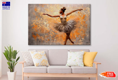 Ballerina Girl Oil Painting Wall Art Limited Edition High Quality Print