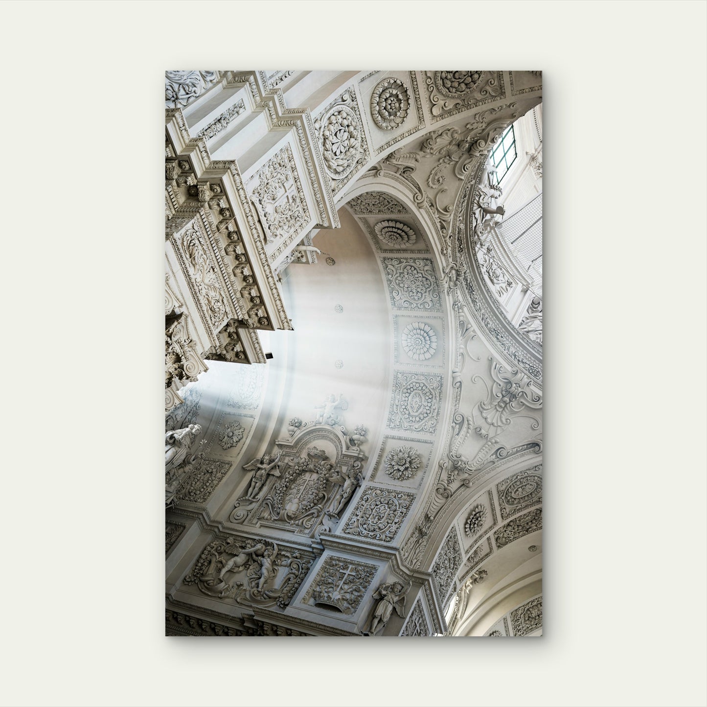 Theatine Church Munich Interior Baroque 40x60cm Metal Print Ready to Hang