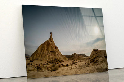 Bardenas Reales A La Luz De La Luna Acrylic Glass Print Tempered Glass Wall Art 100% Made in Australia Ready to Hang