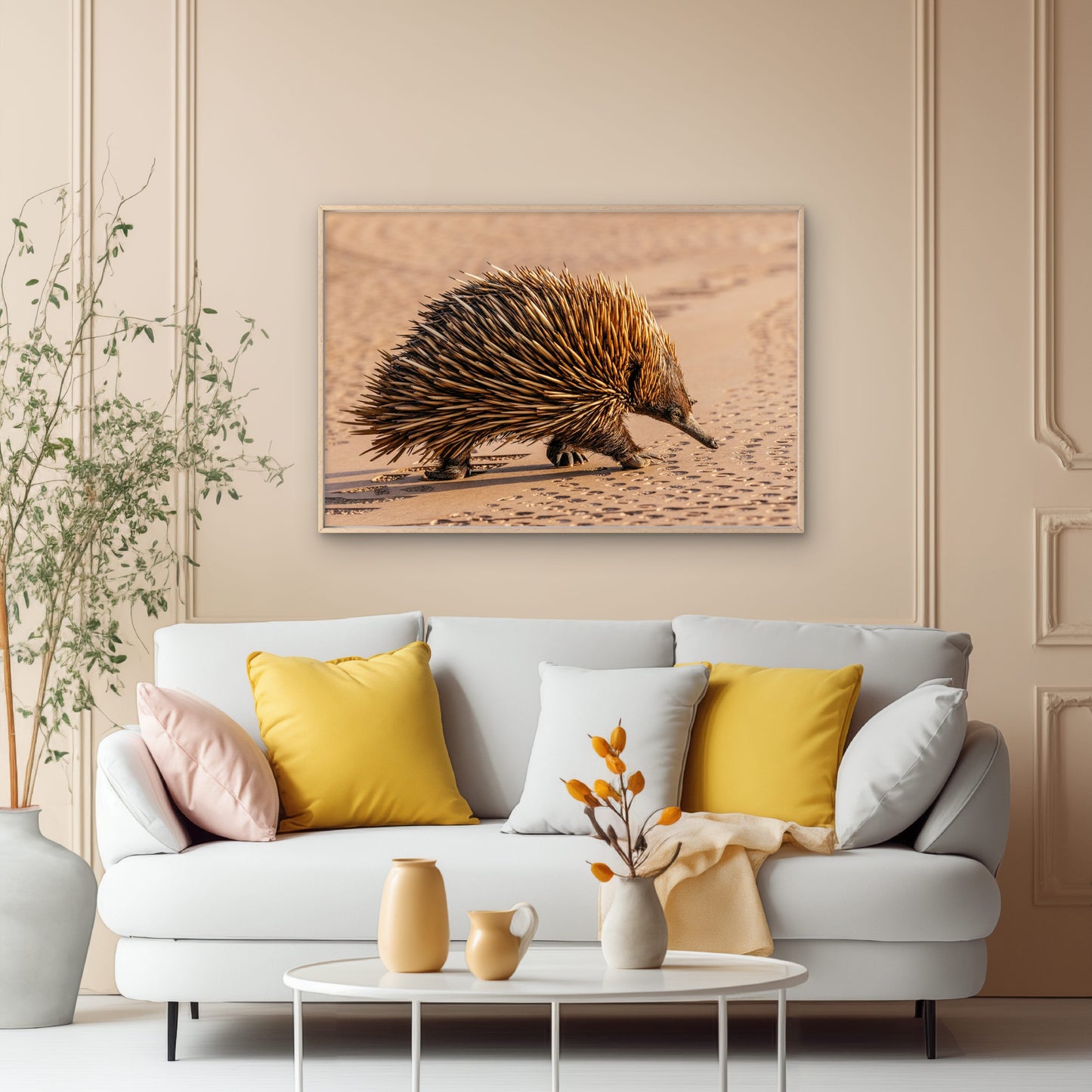 Wild Echidna Australia National Park Wall Art Decor 100% Australian Made