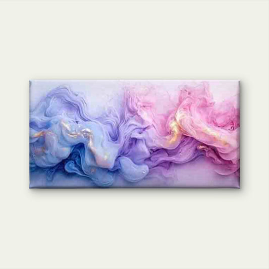 Pink Marble Effect Abstract Ink Wall Art Canvas Office Home Room Framed 120x60cm