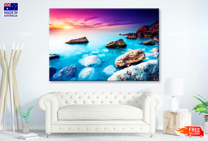 Majestic Summer Sunset Over the Sea Wall Art Decor 100% Australian Made