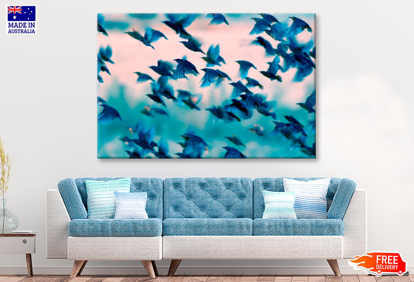 Birds Soaring Through the Sky Wall Art Decor 100% Australian Made