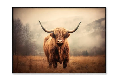 Close Up of Highland Cattle Home Decor Premium Quality Poster Print Choose Your Sizes