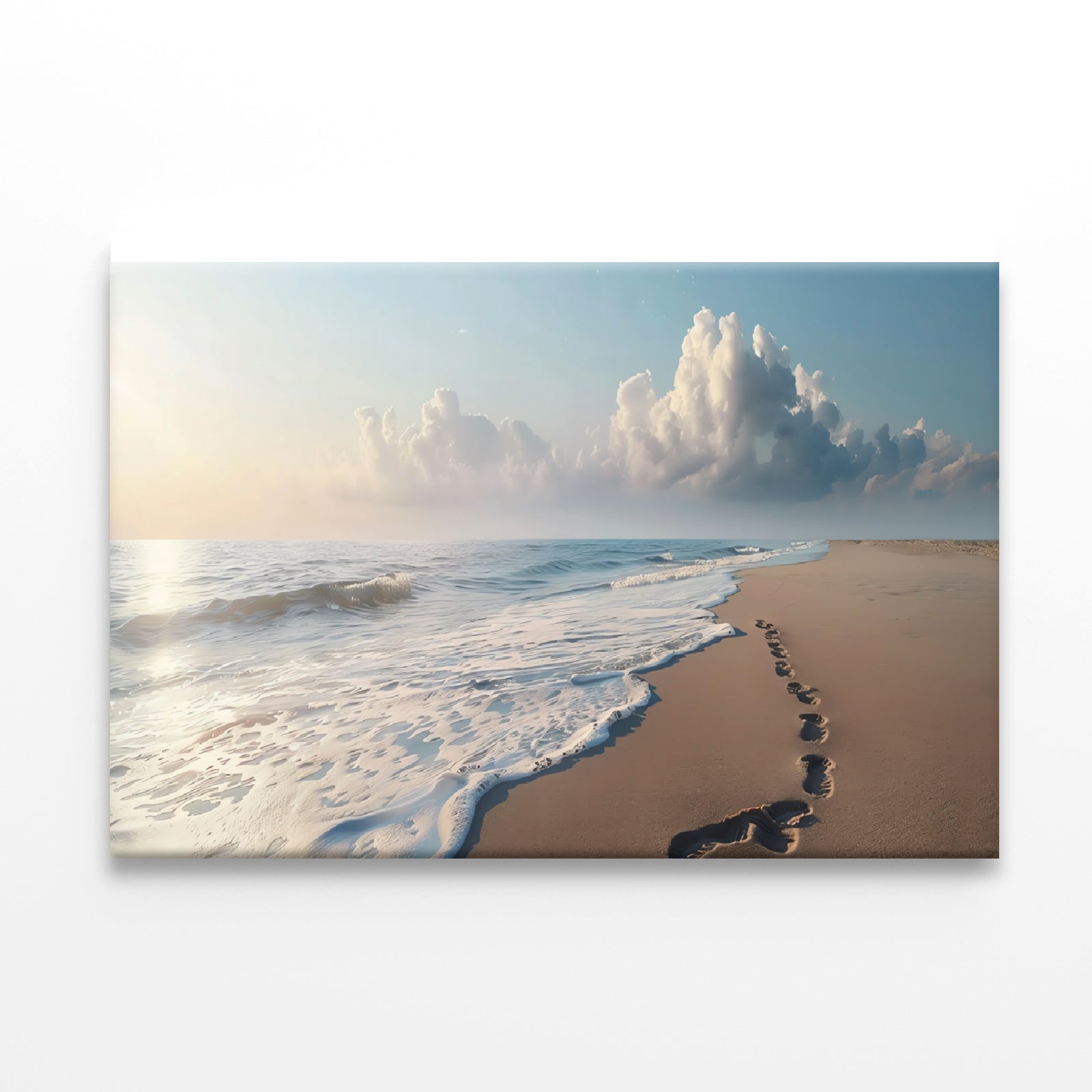 Beach with Waves and Clouds Print 100% Australian Made - Bella Home Decor