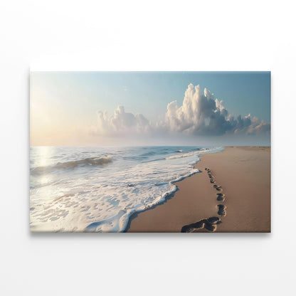Beach with Waves and Clouds Print 100% Australian Made - Bella Home Decor