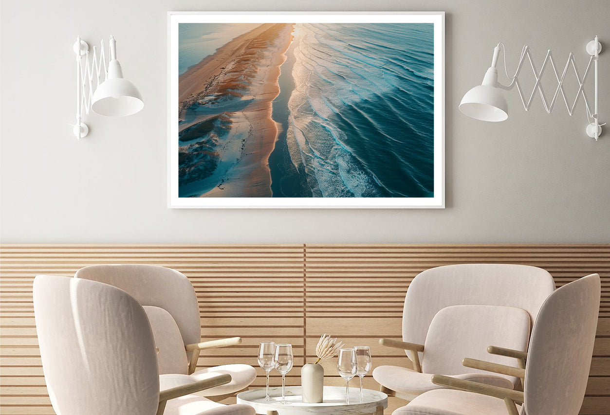 Beach at Sunset View Home Decor Premium Quality Poster Print Choose Your Sizes - Bella Home Decor