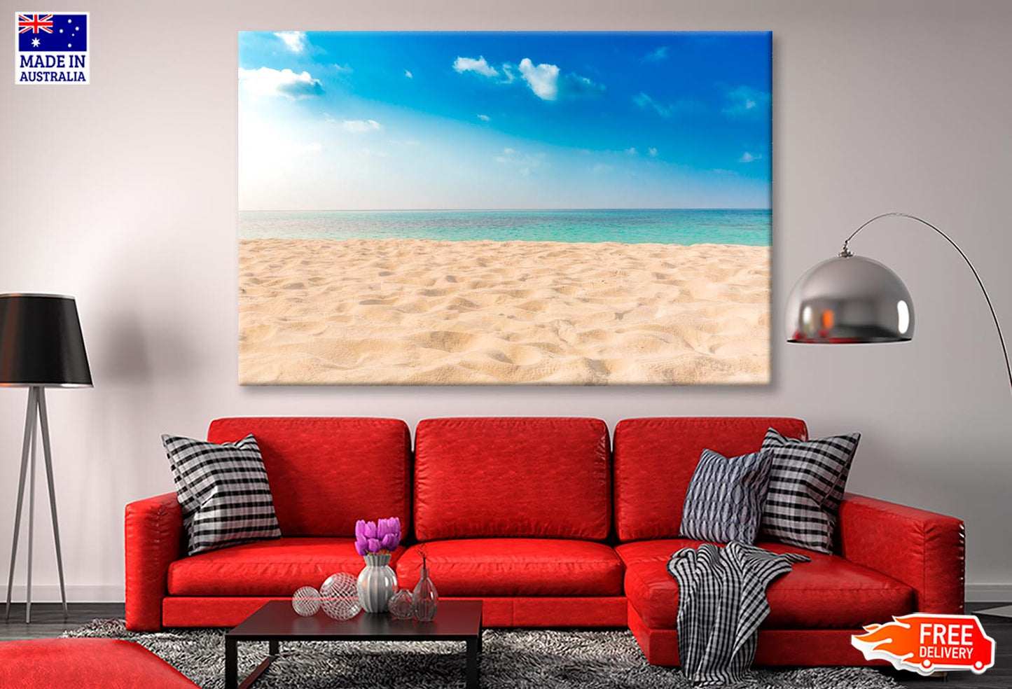 Beautiful Beach and Tropical Sea Wall Art Decor 100% Australian Made