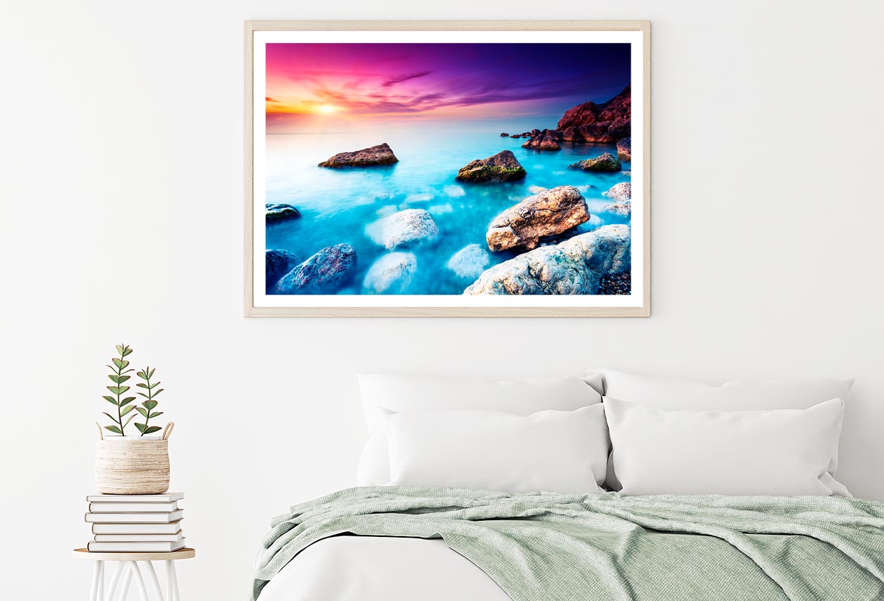 Majestic Summer Sunset Over the Sea Home Decor Premium Quality Poster Print Choose Your Sizes