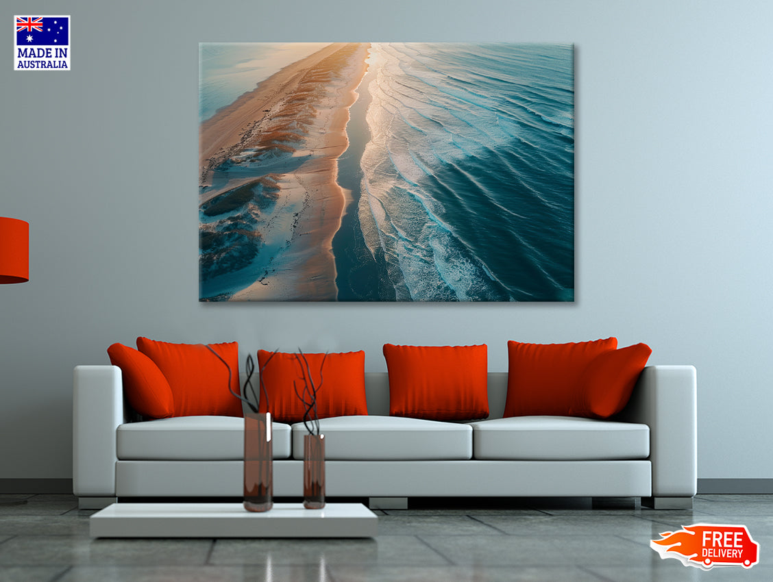 Beach at Sunset View Print 100% Australian Made - Bella Home Decor