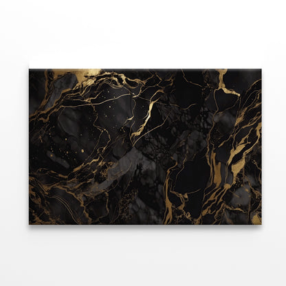 Elegant Black and Gold Marble Art Print 100% Australian Made