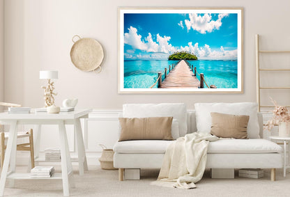 Beautiful Beach with A Wooden Walkway Home Decor Premium Quality Poster Print Choose Your Sizes - Bella Home Decor