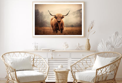 Close Up of Highland Cattle Home Decor Premium Quality Poster Print Choose Your Sizes