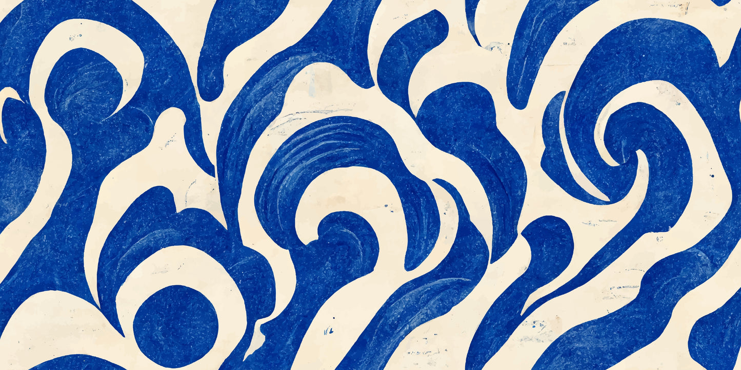 Blue White Wave Pattern Wall Art Canvas Office Home Room Framed 120x60cm# - Bella Home Decor