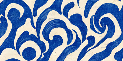 Blue White Wave Pattern Wall Art Canvas Office Home Room Framed 120x60cm# - Bella Home Decor