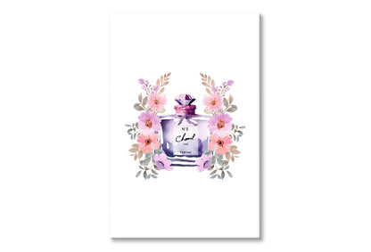 Purple Pink Perfume Wall Art Limited Edition High Quality Print Stretched Canvas None