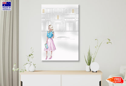 Stylish Woman with Fashion Store Wall Art Limited Edition High Quality Print