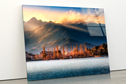 Lake at Sunset Acrylic Glass Print Tempered Glass Wall Art 100% Made in Australia Ready to Hang