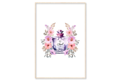 Purple Pink Perfume Wall Art Limited Edition High Quality Print Canvas Box Framed Natural