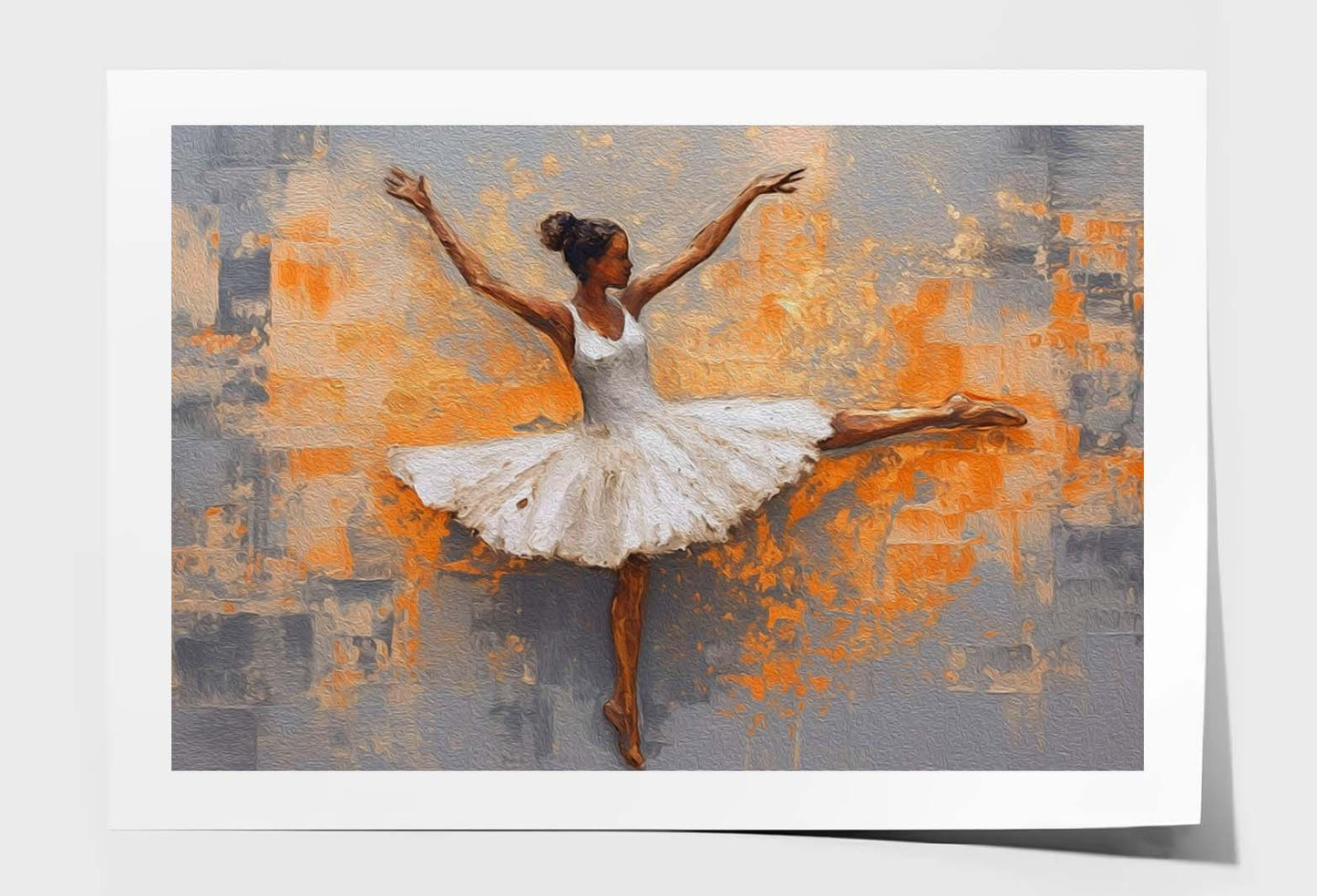 Oil Vintage Black Girl Ballerina Wall Art Limited Edition High Quality Print