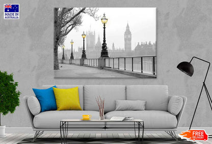 Street Lights B&W City View Photograph 90x60cm Print 100% Australian Made