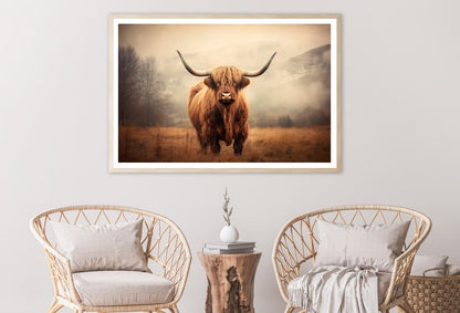 Close Up of Highland Cattle Home Decor Premium Quality Poster Print Choose Your Sizes