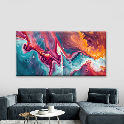 Abstract Painting Multicolor Wall Art Canvas Office Home Room Framed 120x60cm