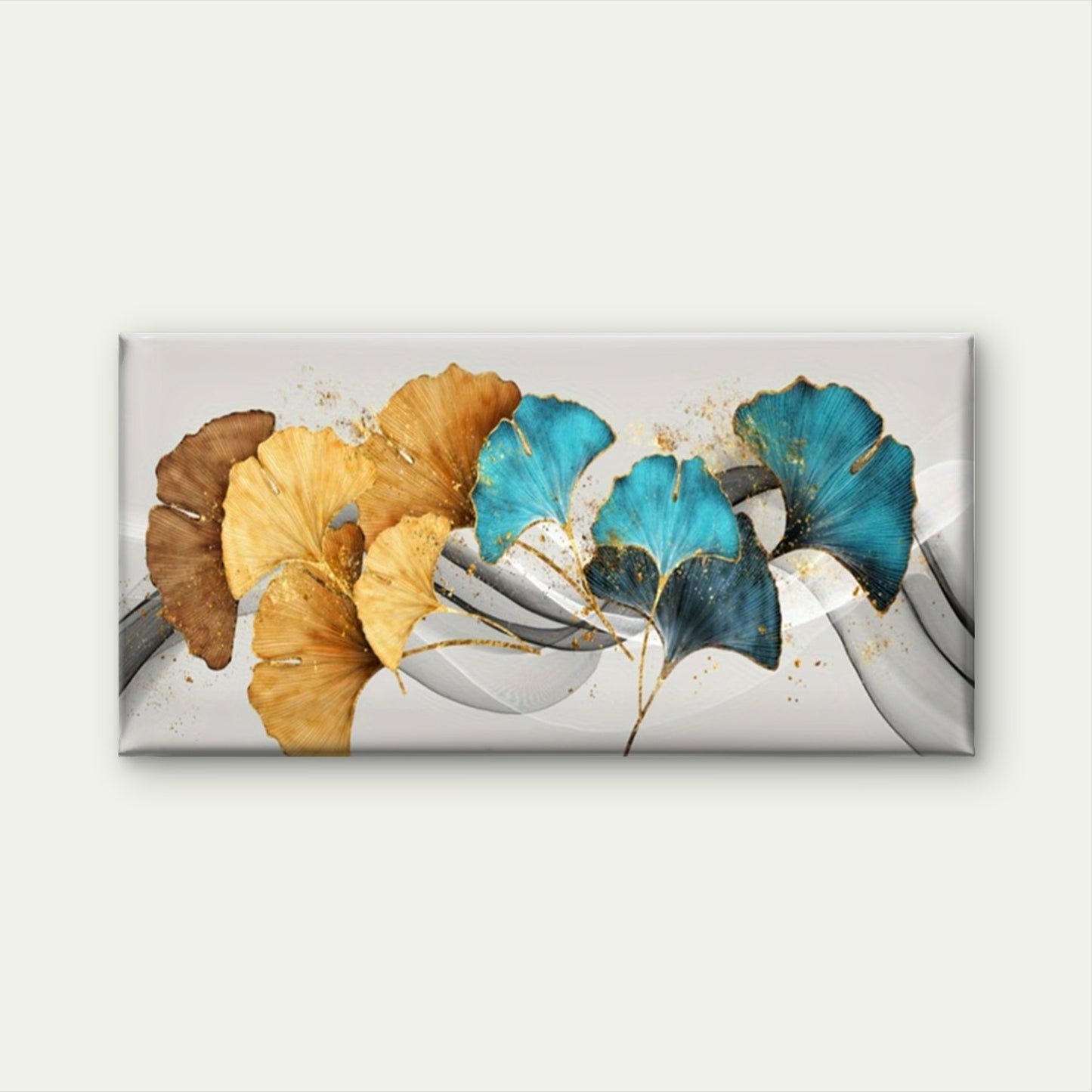 Featuring Ginkgo Leaves Wall Art Canvas Office Home Room Framed 120x60cm