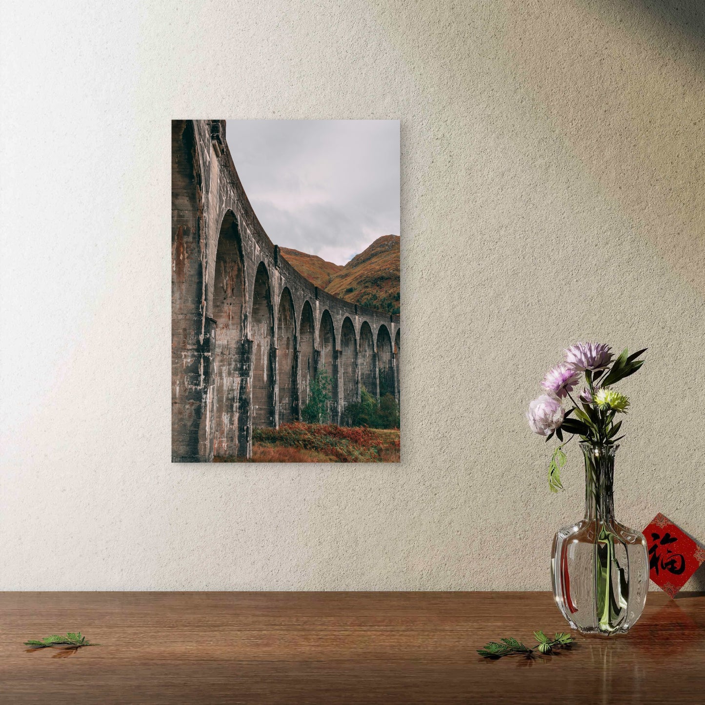 Glenfinnan Viaduct In The Scottish Highlands 40x60cm Metal Print Ready to Hang