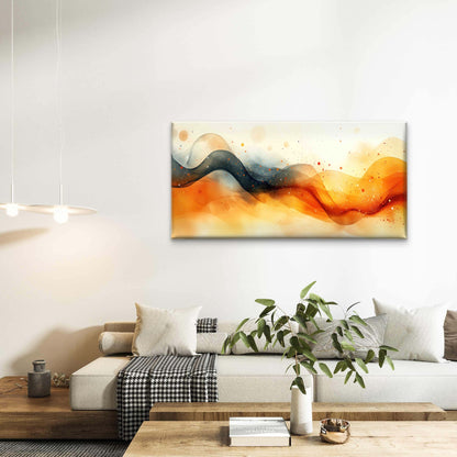 Abstract Colorful Wave Design Wall Art Canvas Office Home Room Framed 120x60cm - Bella Home Decor