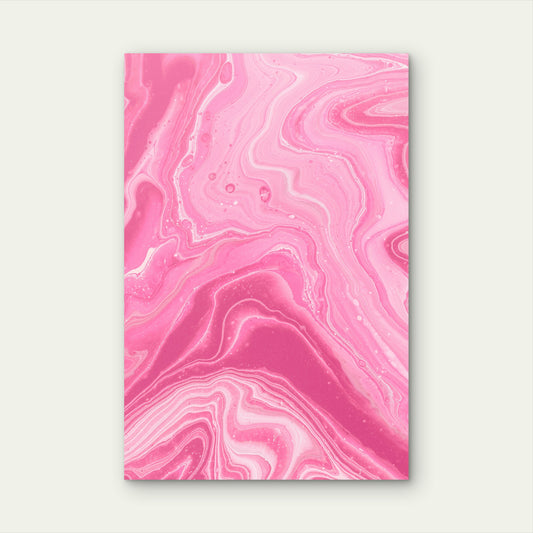 Pink And White Fluid Art Pattern 60x90cm Metal Print Ready to Hang