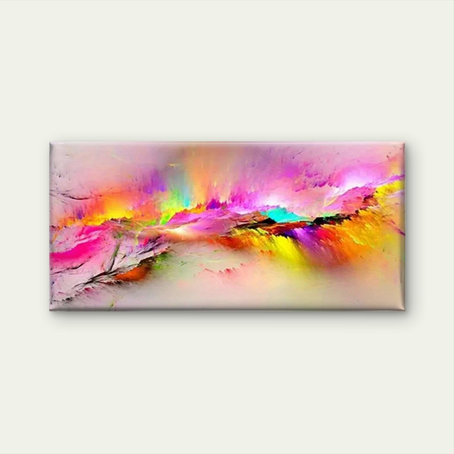 Abstract Colorful Painting Wall Art Canvas Office Home Room Framed 120x60cm