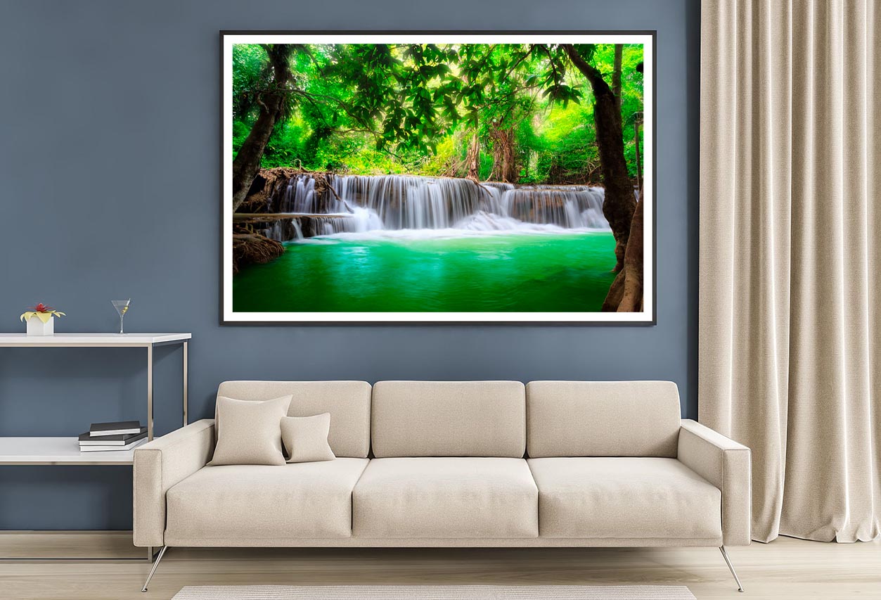 Thailand Waterfall In Kanjanaburi Home Decor Premium Quality Poster Print Choose Your Sizes