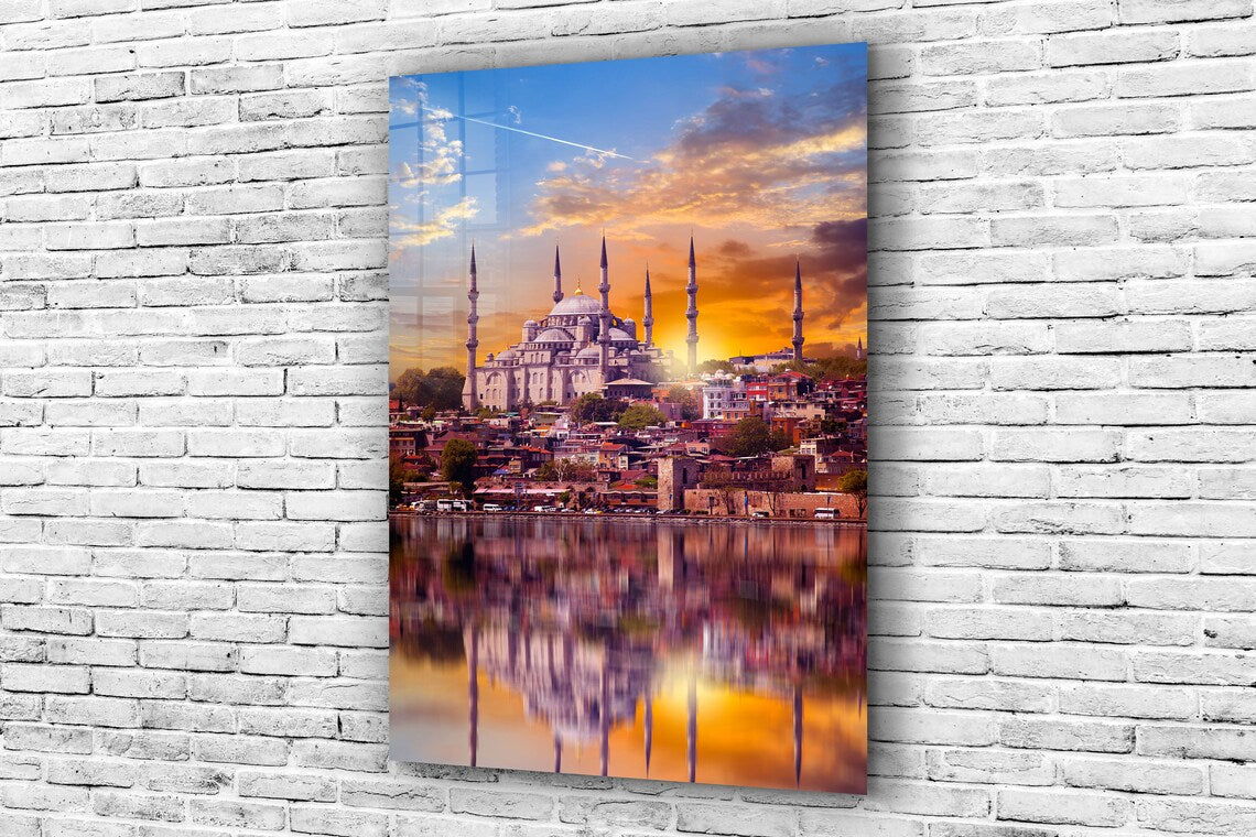 Istanbul Mosque Sunset UV Direct Aluminum Print Australian Made Quality