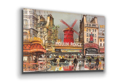 Moulin Rouge Paris City UV Direct Aluminum Print Australian Made Quality