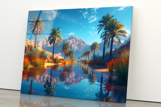 Sunset on the Lake & Mountains View Acrylic Glass Print Tempered Glass Wall Art 100% Made in Australia Ready to Hang