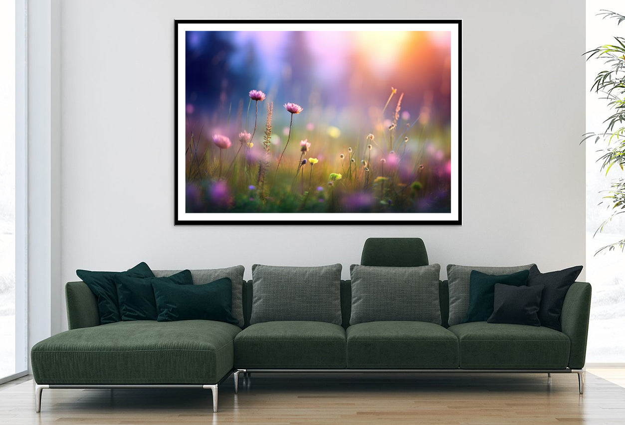 Blurred Meadow Background Grassland Home Decor Premium Quality Poster Print Choose Your Sizes - Bella Home Decor