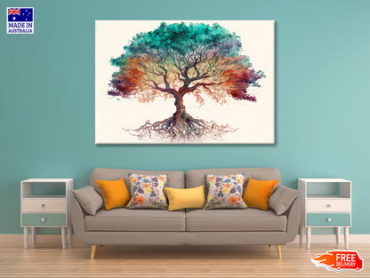 Red and Green Tree with White Print 100% Australian Made - Bella Home Decor