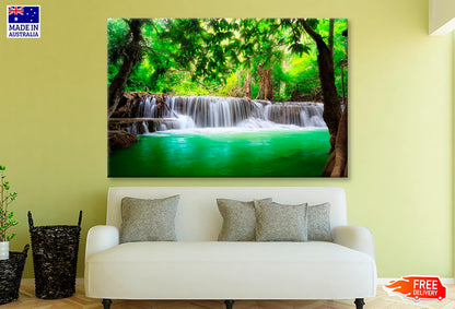 Thailand Waterfall In Kanjanaburi Wall Art Decor 100% Australian Made